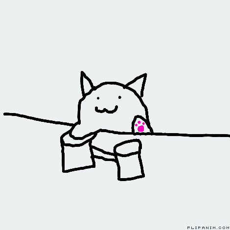 terribly drawn bongo cat - FlipAnim