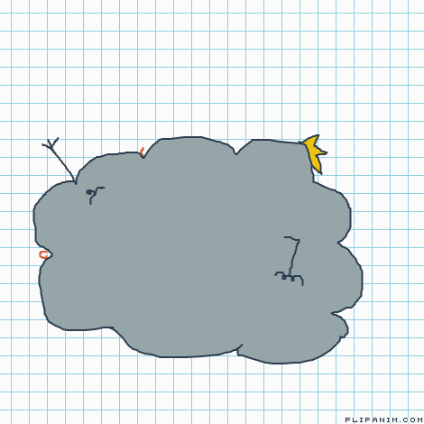 Cartoon Fight Cloud - FlipAnim