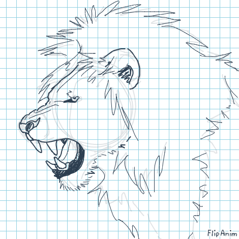 Lion Sketching! - FlipAnim