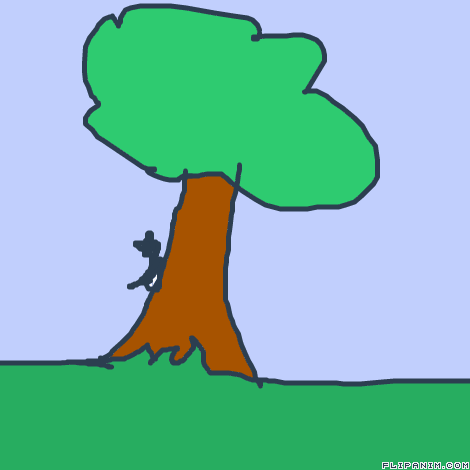Cat Climbing Tree Clipart