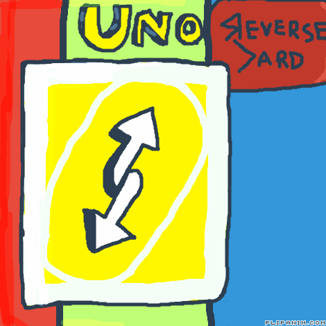 Yellow UNO Reverse Card | Greeting Card
