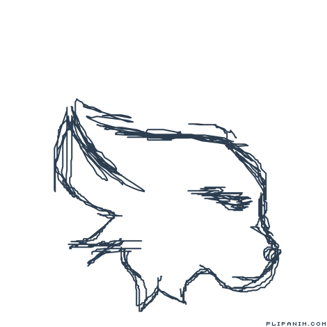 sad wolf drawing