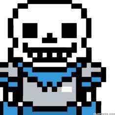 Pixel art - underswap sans